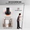 Black-Brown 4-Layer Adjustable Over-Toilet Storage Rack with Aluminum Steel Frame